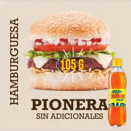Hamburguesa Pionera 105 G +Colombiana Postobón 400ml