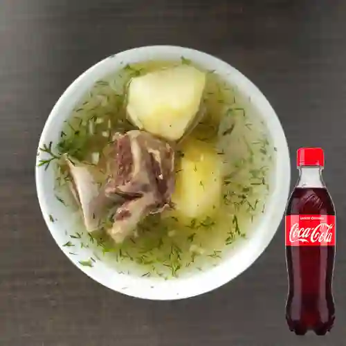 Combo Caldo de Costilla + Coca-cola 400 ml
