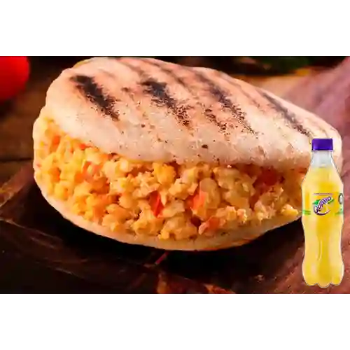 Combo Arepa Huevo Jamon&Queso +Quatro Orig 400ML