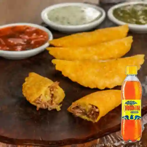 Combo 6 Empanadas Vallunas Fritas + Colombiana 400 ml