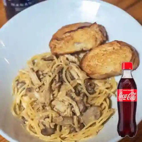 Combo Pasta c/ Pollo&Champiñones +Cocacola Orig 400ml