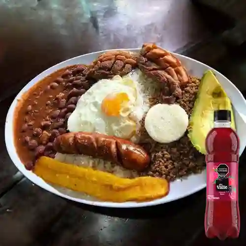 Combo Bandeja Paisa Personal + Del Valle Mora 500 ml