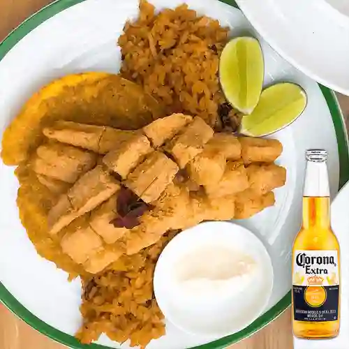 Combo Chicharrón Mojarra + Corona 330 ml