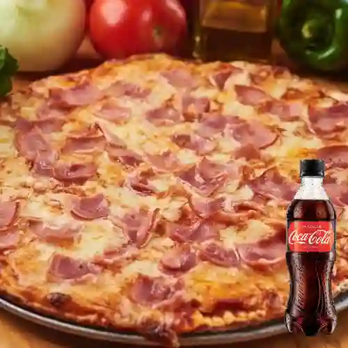 Combo Pizza de Jamón + Coca-Cola Sin Azúcar