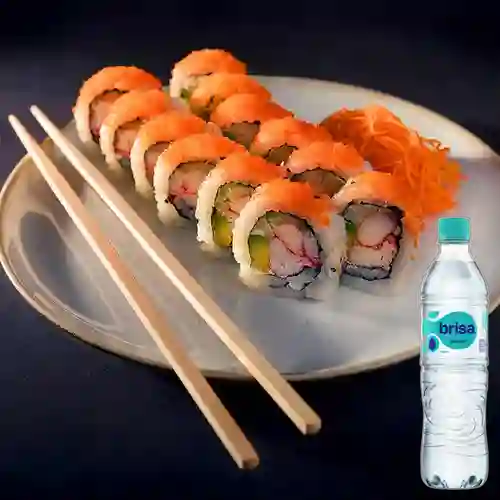 Combo California Roll + Brisa Sin Gas 600ML