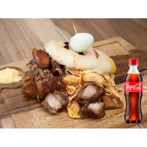 Combo Arepa Mixta c/ Chicharrón +Cocacola Orig 400ml