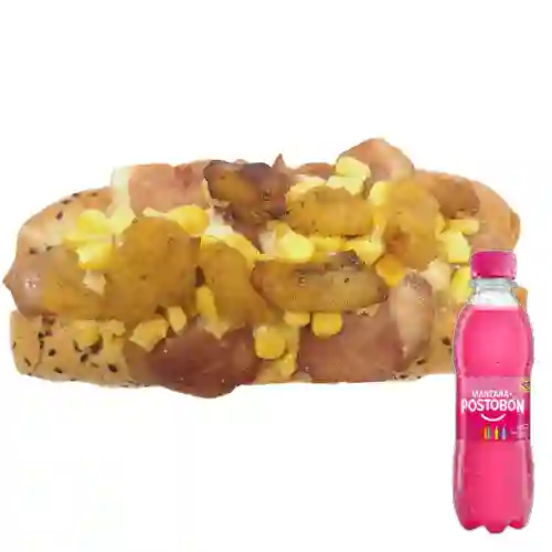 Combo Perro Campesino + Postobón Manzana 250 ml