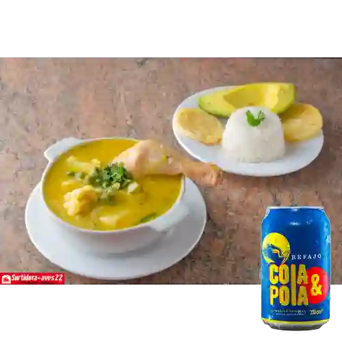 Combo Ajiaco con Pollo + Cola & Pola 330 ml
