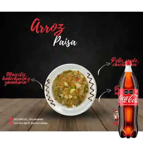 Arroz Paisa Trio (3 Libras) + Cocacola Org 1.5l