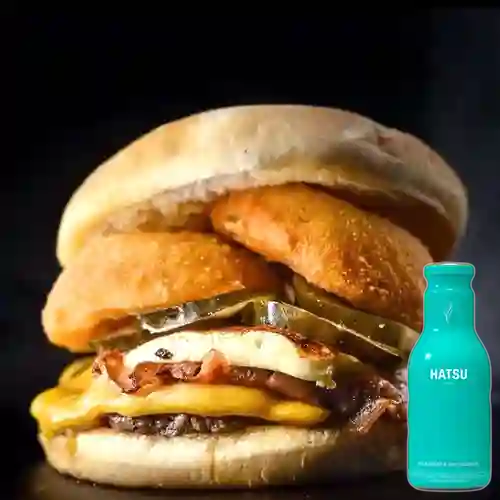 Combo Burger Americana + Hatsu Azul 250 ml