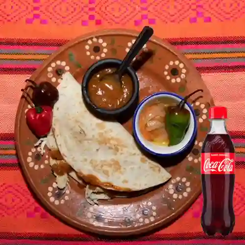 Combo Quesadilla de Arrachera +Cocacola Orig 400ml