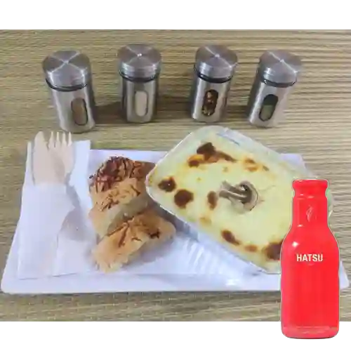 Combo Lasagna Bechamel + Te Rojo Hatsu 400 Ml.