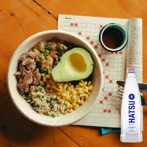Combo Burrito Bowl + Agua Hatsu Sin Gas 500 ml