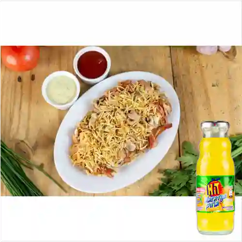 Patacón Súper Costillas/Pollo/Carne Desm. +Hit Naranja Piña 237ml