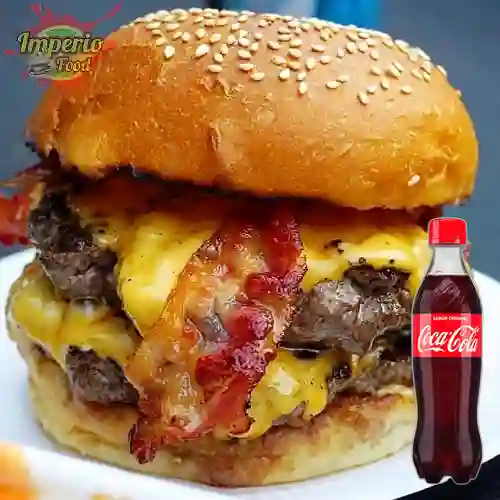 Hamburguesa Tocicheddar Doble Res +Cocacola Org 400ml
