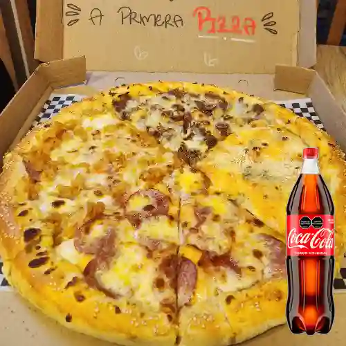 Pizza Grande 8 Porciones + CocaCola Org 1.5l