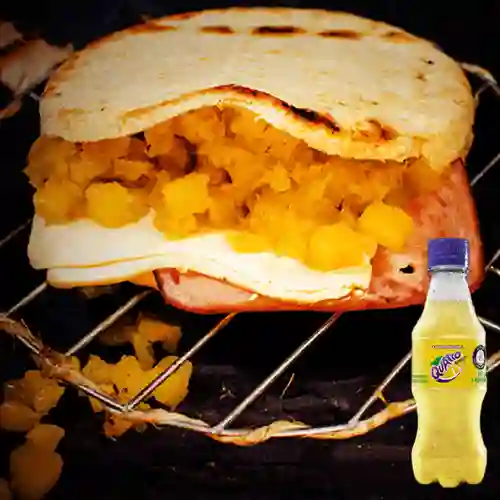 Combo Arepa Hawaiana + Quatro Original 250ML