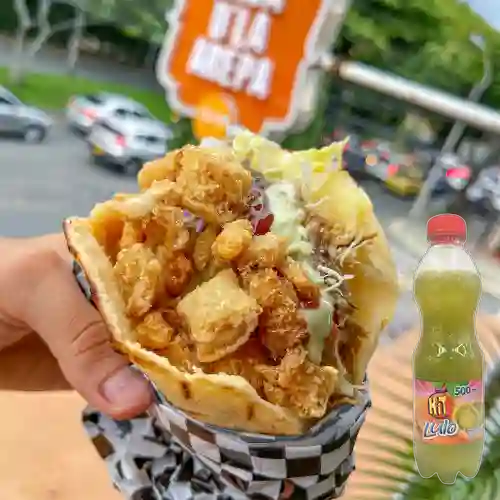 Combo Arepa Todo Poderosa + Hit Lulo 500 ml