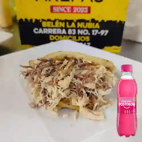 Combo Arepa Mixta + Postobón Manzana 250 ml