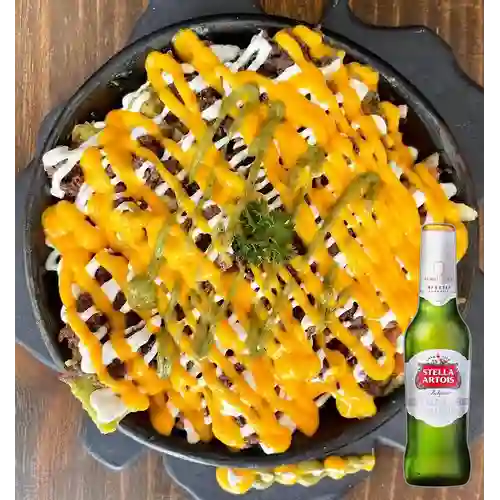 Combo Nachos + Cerveza Stella Artois Bot. 330ml
