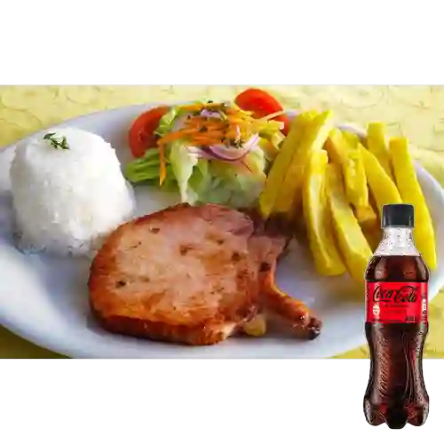 Combo Cerdo a la Plancha + Coca Cola Sin Azúcar 400 ml