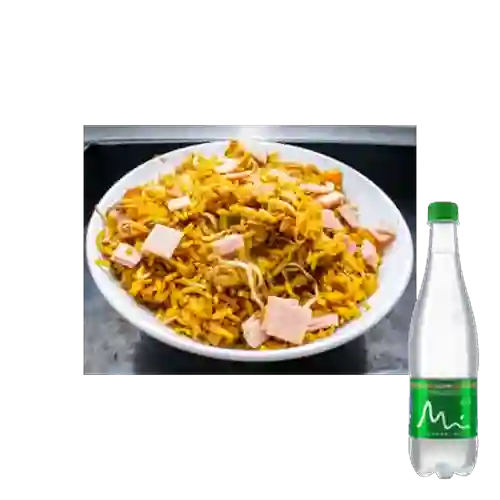 Combo Arroz Chino + Manantial Con Gas 600ML