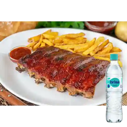 Combo Costillas de Cerdo. + Brisa Sin Gas 600ML