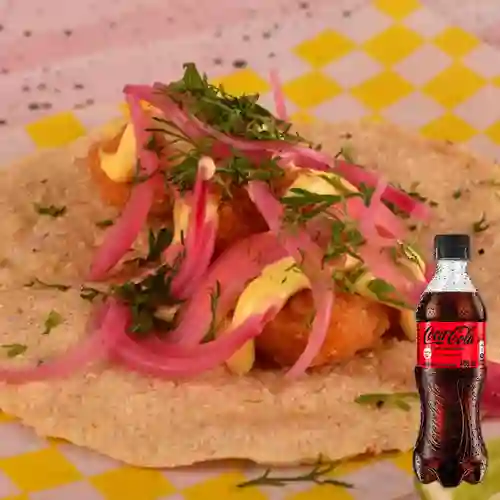 Combo Taco de Camaron + Coca Cola Sin Azúcar 400 ml