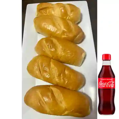 Combo Pan Rey X 5 + Coca-Cola Sabor Original 350 ml