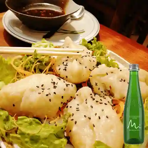 Combo Gyoza + Manantial Con Gas 300ML