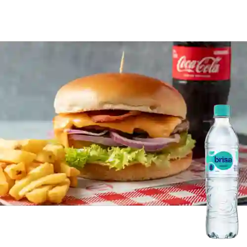 Combo Smash Burguer + Brisa Sin Gas 600ML