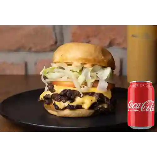 Combo Triple Smash Cheeseburger + Cocacola Orig 330 ml