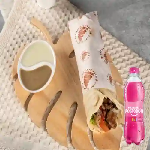 Combo Shawarma de Pollo + Manzana 400 ml