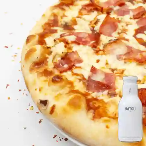 Combo Pizza Personal Carbonara + Hatsu Blanco 400 ml