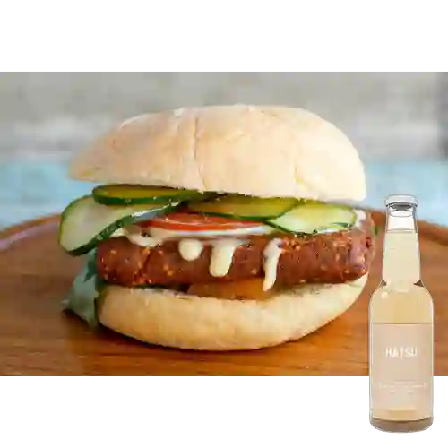 Hamburguesa Faláfel Lenteja + Hatsu Uva Blanca&Romero 300ml