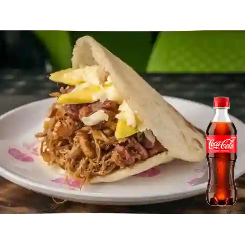 Combo Arepa Ranchera + Coca-Cola Sabor Original 400 ml