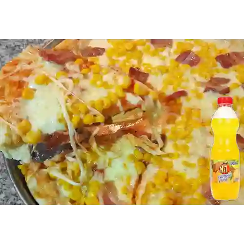 Combo Pizza Mediana Maicitos + Hit Naranja Piña 500 ml