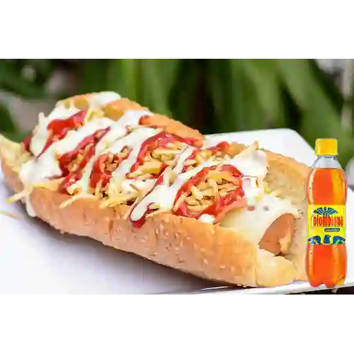 Combo Perro Suizo Sencillo + Colombiana 250 ml