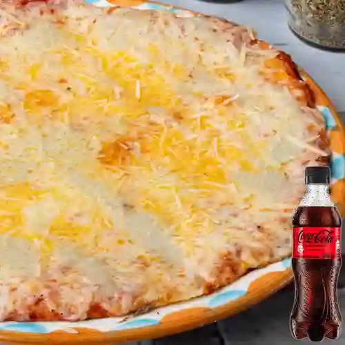 Combo Pizza Quesos + Coca-cola Sin Azucar 400ml