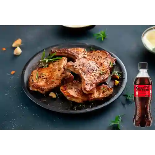 Combo Chuleta de Cerdo 250 gr +Cocacola S/az 400ml