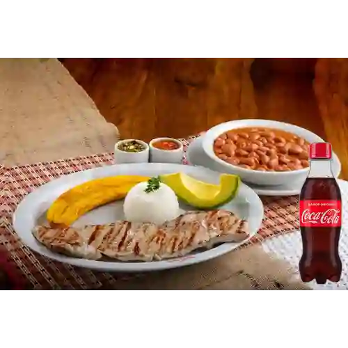 Combo Frijol c/ Cerdo +Cocacola Orig 250ml