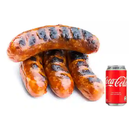 Combo Porción Chorizos + Coca-Cola Sabor Ligero 350 ml