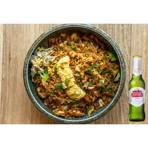 Combo Fried Rice + Cerveza Stella Artois Bot. 330ml