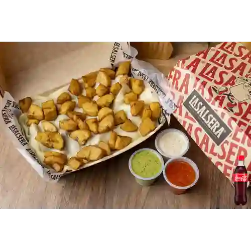 Combo Salchipapas La Rebelión +Cocacola Orig 400ml