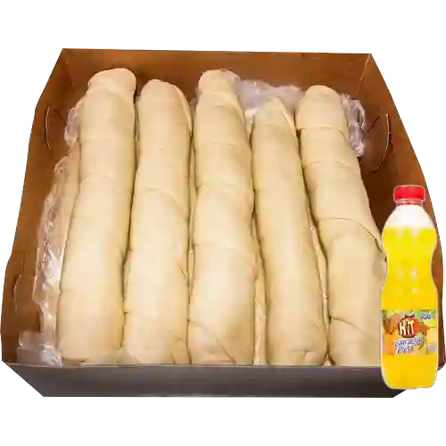 Palo Doble Queso Freír X10 Und+Hit Piña Naranja 500ml