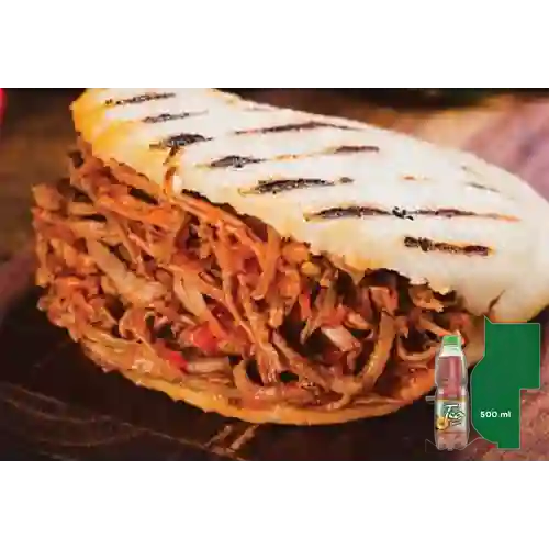 Combo Arepa Karne, Hogao + Mr Tea Durazno 500 ml