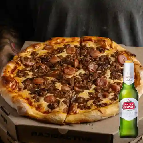 Combo Pizza Carnal + Cerveza Stella Artois Bot. 330ml