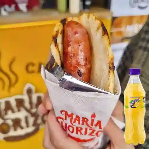 Combo Chorizo c/ Arepa de Peto +Quatro Orig 400ML