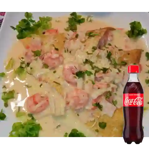 Combo Crepe Marinero- Mediterraneo + Cocacola Orig 400 ml