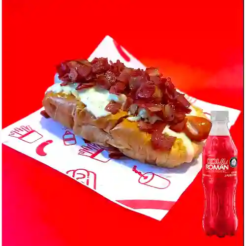 Combo Frank Dog Tamaño l + Kola Román Original 400ML